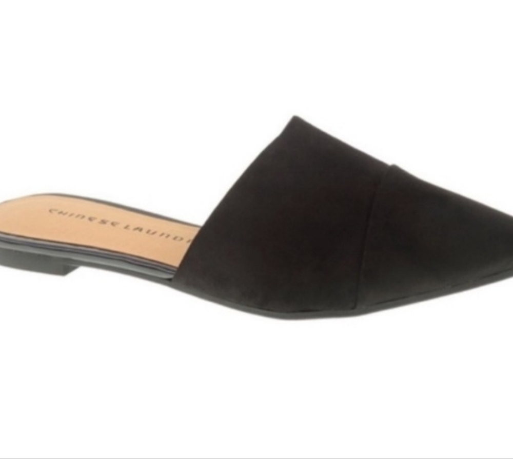 Chinese Laundry Black Everlong Flat Mules